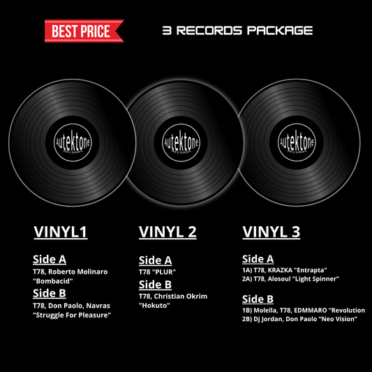 3 Vinyl Package (ATKV018 - ATKV019 - ATKV020) + Autektone Stickers