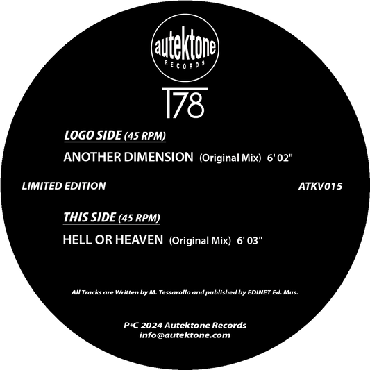 12" Exclusive Vinyl - T78 "Another Dimension / Hell Or Heaven"